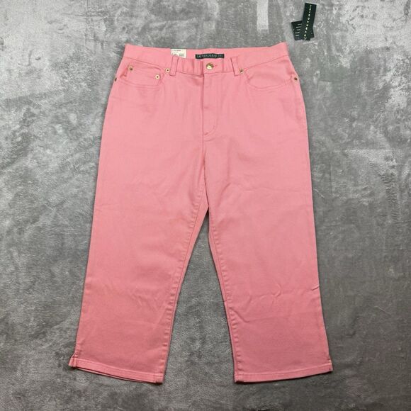 Denim - Lauren Jeans Co Jeans Women’s 12 Coral Crop Denim Straight Leg Summer Casual